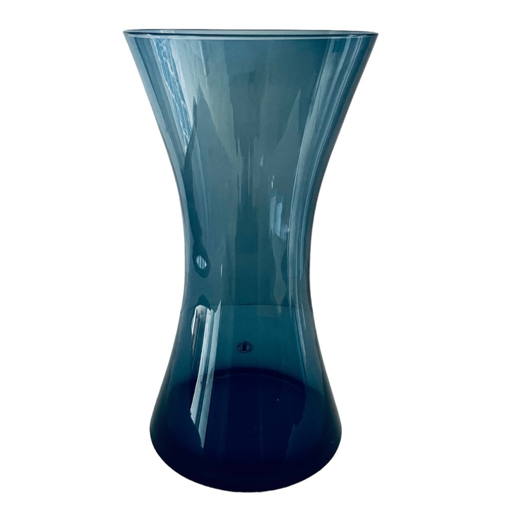 IKEA Stockholm Modernist Salong 23-1/2” Blue Gray Hand Made Quality Blown Glass